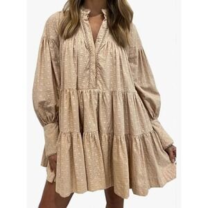 Roiii‎ W SzM. A line lace super flare buttondown. Long sleeve. Embroidered Lacey